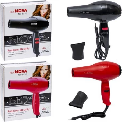 Фен для волосся з насадкою пластиковий NOVA 1800Вт NV-6130