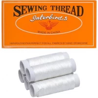Нитки швейні №40/2 білі, поліестер X4-101