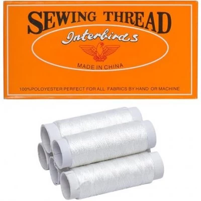 Нитки швейні №40/2 білі, поліестер X4-101