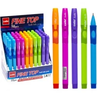 Ручка масляная "Fine Top" Cello CL-1361-50L тренажер левша синяя