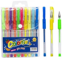 Набір ручок гелевих неонових 10 кольорів 108-6