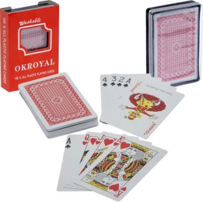 Карти гральні пластикові OKROYAL, 54 карти в коробці OKR2
