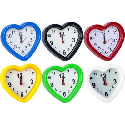 Настільний годинник - будильник Сердце 10*10*4 см 2034