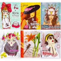 Блокнот А6 Коленкор 48 аркушів, скоба