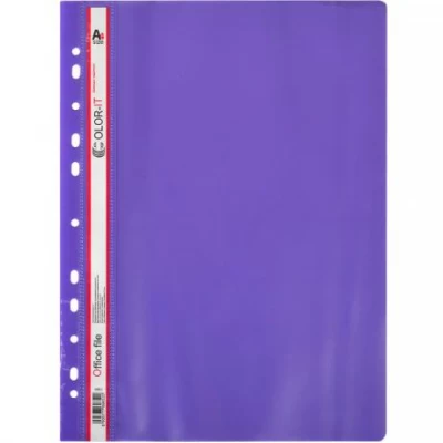 Быстросшиватель А4 "C" пластиковый фиолетовый 69852