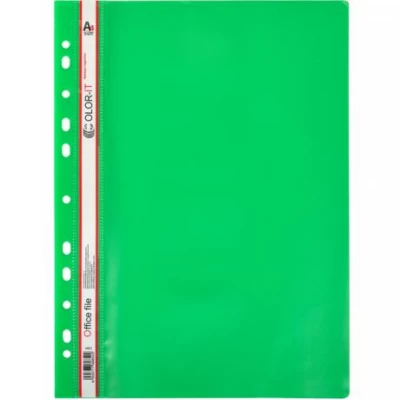 Быстросшиватель А4 "C" пластиковый зеленый 69852