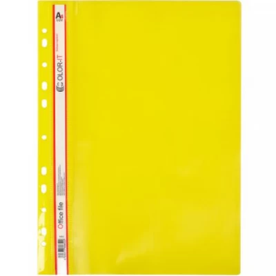 Быстросшиватель А4 "C" пластиковый желтый 69852