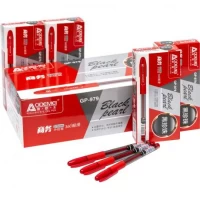 Ручка гелева 979 Black pearl червона