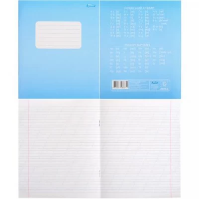 Зошит 12 аркушів Квітка коса з доп.лініей