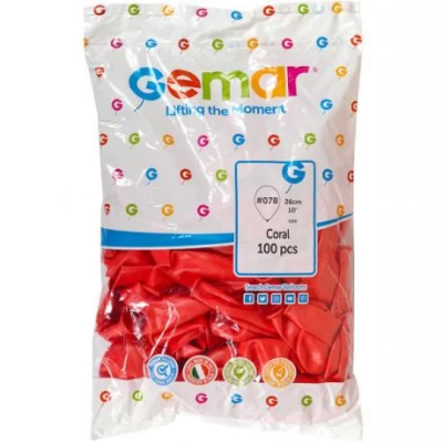 Кульки 10 пастель Кораловий G90/078