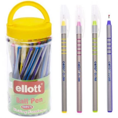 Ручка масляна Ellott CL368-50 PVC синя