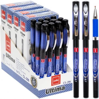Ручка масляна Ultima Cello CL286-12 синя