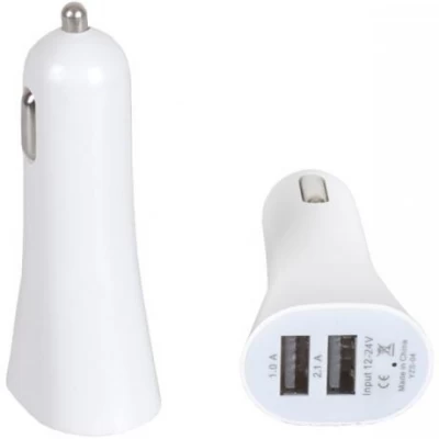 Автомобільний 2 - USB адаптер 1.0А/2.1А YT-004 овал Автомобільний 2 - USB адаптер 1.0А/2.1А YT-004 овал