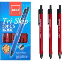 Ручка масляная "Tri Skip" Cello CL-1503-50 красная