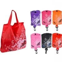 Сумка доладна однотонна метелики з візерунком 48*65см