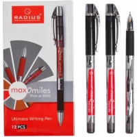 Ручка Max - O - Miles RADIUS принт 12 штук, чорна