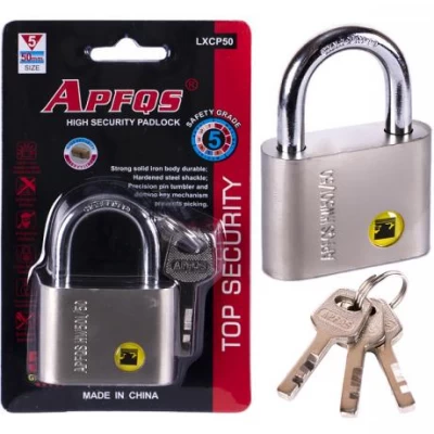 Замок навісний APFQS матовий 50мм на блістеріX2-79/LXCP50 Замок навісний APFQS матовий 50мм на блістеріX2-79/LXCP50