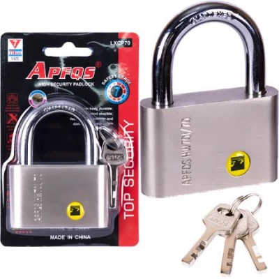 Замок навісний APFQS матовий 70мм на блістері X2-81/LXCP70 Замок навісний APFQS матовий 70мм на блістері X2-81/LXCP70