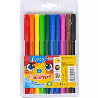 Фломастеры 10 цветов "1690" MARCO