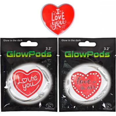 Значок неоновый "Сердце"