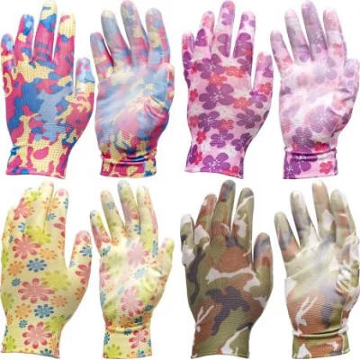Рукавички прогумовані жіночі з малюнком Х4-2