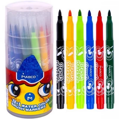 Фломастеры 21 цвет в тубусе "1633" MARCO