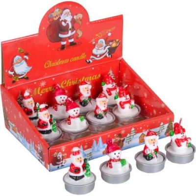 Свеча новогодняя "Дед Мороз, Снеговик" 5 см 12 шт 10-81 Свеча новогодняя "Дед Мороз, Снеговик" 5 см 12 шт 10-81