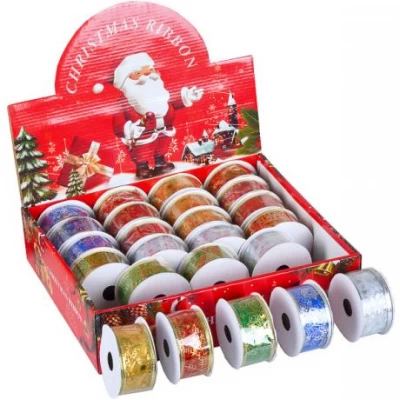 Лента декоративная "Новогодняя" ширина 4см 13-172