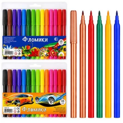 Набір фломастерів 18 кольорів Фломики C CR550-18