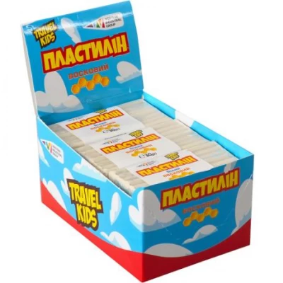Пластилін восковий Travel Kids білий 30г Гамма