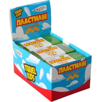 Пластилін восковий Travel Kids салатовий 30г Гамма