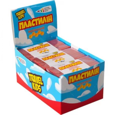 Пластилін восковий Travel Kids червоний 30г Гамма