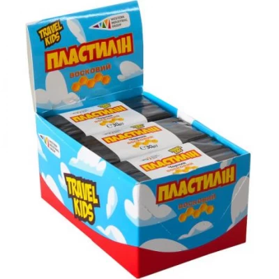 Пластилін восковий Travel Kids чорний 30г Гамма