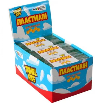 Пластилін восковий Travel Kids зелений 30г Гамма