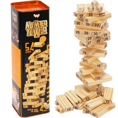Настільна гра Вежа 5+ Number tower укр/рос. NT-01U/ДТ-ЛА-06-38