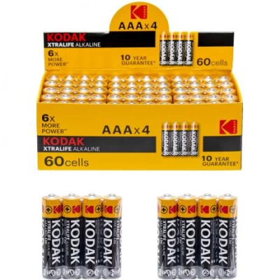 Батарейка KODAK XTRALIFE Alkaline LR-03 AAА 60 штук 411787/30411784/B