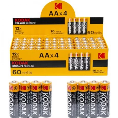 Батарейка KODAK XTRALIFE Alkaline LR-06 AА 60 штук 411770/30411777/B