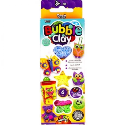 Набір для креативної творчості BUBBLE CLAY 6цв. УКР  BBC-01-01U,02U