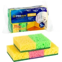 Губка для миття посуду 9,5*3,5*6,5см 5шт PROdom PERFECT 567973/10034