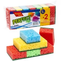 Губка для миття посуду 9,5*3,5*6,5см 5+2шт Super Lux PERFECT Губка для миття посуду 9,5*3,5*6,5см 5+2шт Super Lux PERFECT