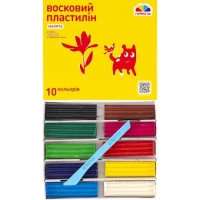 Пластилін восковий Малята 10 кольорів, 120 г Гамма