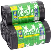 Пакет для сміття 54*60 60л 100 штук Super Choice (с ушками) Пакет для сміття 54*60 60л 100 штук Super Choice (с ушками)
