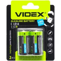 Батарейка Videx лужна 1.5V LR14 (бочечка) V-291864