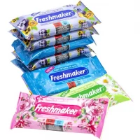 Вологі серветки 15шт Freshmaker flower pocket