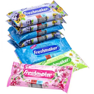 Вологі серветки 15шт Freshmaker flower pocket Вологі серветки 15шт Freshmaker flower pocket