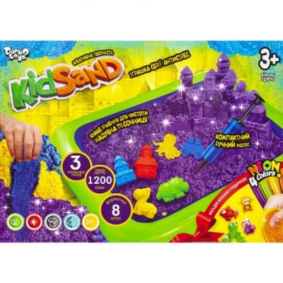 Кінетичний пісок KidSand 1200г з надувною пісочницею укр. KS-02-02U Кінетичний пісок KidSand 1200г з надувною пісочницею укр. KS-02-02U