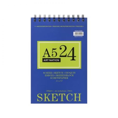 Альбом для ескізів А5 24 аркуші SKETCH на спіралі XQSU5200