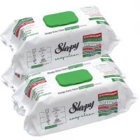 Вологі серветки для прибирання 100шт ТМ SLEEPY Easy Clean зелений клапан