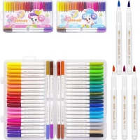 Набір маркерів-пензликів 48 кольорів Water color pen у пластиковому боксі 228-48
