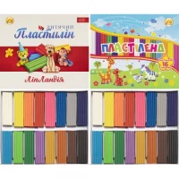 Пластилін 16 кол. 320 гр. В ШОУ-БОКСІ ЛІПЛАНДІЯ/ПЛАСТІЛЕНД ТМ Тетрада ТЕ461372/339